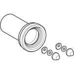 Příslušenství Připojovací trubka Geberit s manžetou a krycími víčky, d 110 mm 152.420.46.1