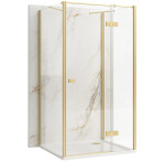 REA/S - Sprchový kout Atlas 80x80 Brush Gold vpravo KPL-K4773