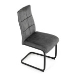 Židle jídelní, šedý samet, černá pohupová podnož