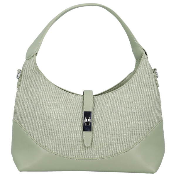 Trendy dámská koženková kabelka do ruky Lussy, zelená