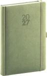 NOTIQUE Denní diář Diamante 2027 olivový / 15 x 21 cm