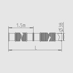 Clevelings s.r.o. Plovoucí hadice modrá d38, díl 100cm. Balení 50m C70588AL