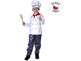 MaDe 03959 - Šaty na karneval - kuchař, 120-130 cm