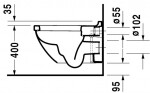 DURAVIT - Starck 3 Závěsné WC, bílá 2225090000