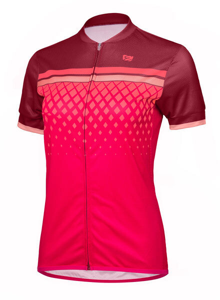 Dámský cyklistický dres ETAPE DIAMOND, vel. bordeaux/růžová