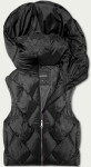Černá trojrozměrná dámská oversize vesta (YD35) odstíny černé XS (34)