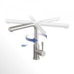 Dřezová baterie Villeroy & Boch Steel Shower, 969701LC, nerez 969701LC