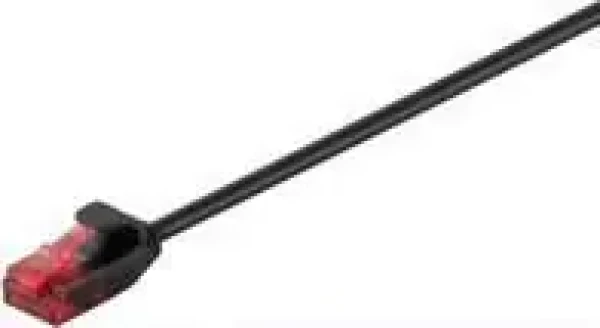 MicroConnect CAT6 U/UTP SLIM 0.25m černá / LSZH (V-UTP60025S-SLIM)