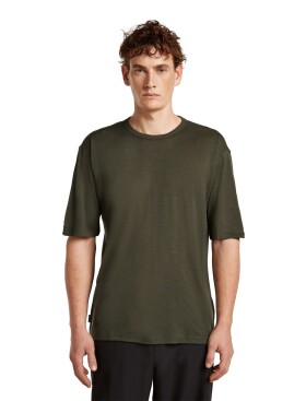 Pánské merino triko s krátkým rukávem ICEBREAKER Mens 150 Tech Lite SS Relaxed Tee, Dark Loden velikost: XL