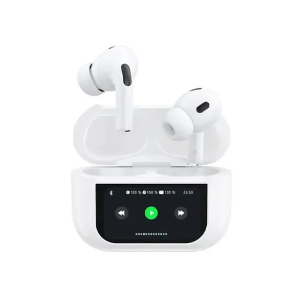 Dudao U19 TWS / bezdrátová sluchátka do uší / LED displej / Bluetooth 5.3 / bílá (164539)