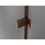 MEXEN/S - Lunar L vanová zástěna FIX 80 x 150, transparent, růžové zlato 897L-080-000-60-00