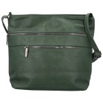 Stylová dámská koženková crossbody kabelka Olbba, stříbrná