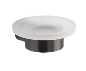 Gedy - PIRENEI mýdlenka, mléčné sklo, gun metal PI1181