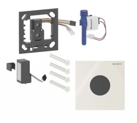 GEBERIT - Elektronické ovládání splachování pisoárů typ 40, bateriové napájení, Bluetooth, sklo/pískově šedá 116.034.JL.1