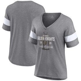 Fanatics Dámské tričko Vegas Golden Knights 2023 Stanley Cup Champions Shootout Tri-Blend V-Neck Velikost: