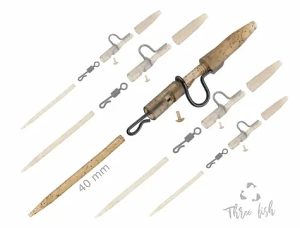 Zfish Závěska Heavy Duty Clip Complete Pin Set 40mm 5ks (ZF-9184)