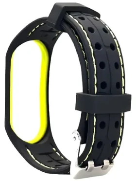 Beline Smart Strap pro Xiaomi Mi Band 3/4 černo-limetková / Náhradní silikonový řemínek