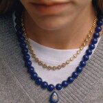 ELENYS Lapis Lazuli | Náhrdelník s pravým přírodním lapis lazuli Délka náhrdelníku: 40+5 cm / max. 45 cm