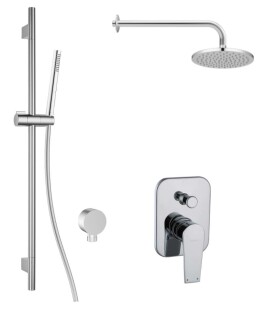Kielle - Harmonia Sprchový set s baterií pod omítku, pro 2 spotřebiče, s příslušenstvím EcoSpare a tělesem, chrom 20623SP60