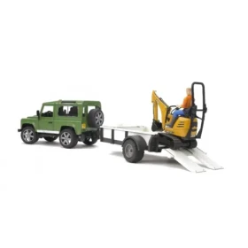 Bruder Auto Land Rover s přívěsem + JCB mikrobagr BR2593