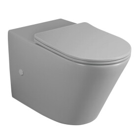 SAPHO - PACO WC kombi mísa, Rimless, 61x38 cm, spodní/zadní odpad, šedá mat PC1012GR-111