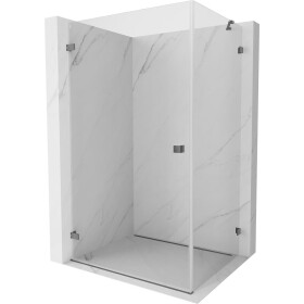 MEXEN/S - Lunar-B sprchový kout dveře křídlové levá 100 x 80 cm, transparent, grafit metal 832-100-080-95-00-L
