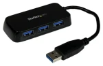 StarTech USB Hub Mini 4 porty černá / Rozbočovač / USB 3.0 / 4x USB-A / 5 Gbps (ST4300MINU3B)