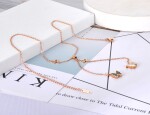 Ocelový náhrdelník Amelia Gold - chirurgická ocel, motýl, Zlatá 40 cm + 5 cm (prodloužení)