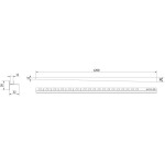 MEXEN - Line-B spádová lišta pro sklo 120 cm levá, nerez 181004120L