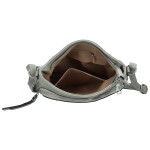 Trendová dámská koženková crossbody Edina, šedá