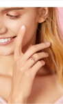 Emporial Elenys prsten Třpytivé srdce Rose Gold 14k růžové zlato Velikost: 5 (EU: 49-50)