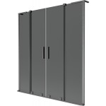 MEXEN/S - Velar L Duo dvoukřídlá posuvná vanová zástěna 140 x 150, grafit, grafit kartáčovaná 896-140-003-42-66