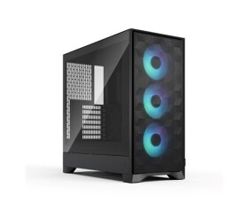 FRACTAL DESIGN skříň Pop 2 Air Black TG ARGB, 2x USB 3.0, 3x 120mm ARGB Fan, bez zdroje, ATX EDF_1208524