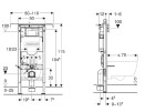 GEBERIT - Duofix Předstěnová instalace pro závěsné WC, k instalaci mezi boční stěny, výška 1,12 m 111.355.00.6