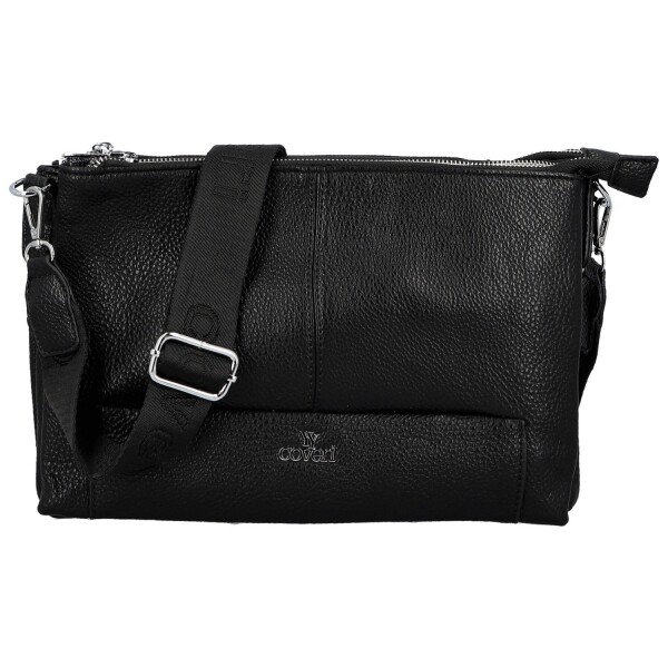 Trendy dámská koženková crossbody kabelka Kalle, černá