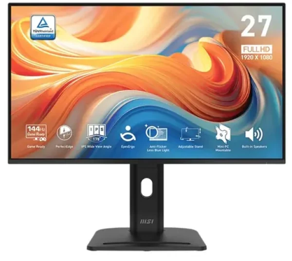 27" MSI PRO MP275PG E14 černá / FHD / IPS / 16:9 / 1ms / 1500:1 / 300cd-m2 / HDMI+DP / VESA (PRO MP275PG E14)