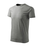 Heavy New tričko unisex tmavě šedý melír XL