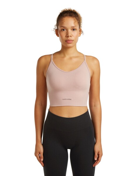 Dámské merino tílko ICEBREAKER Wmns 260 Seamless Rib Strappy Tank, Pink Quartz velikost: XS