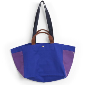 HAY Bavlněná taška Weekend Bag S Electric Blue Multi, modrá barva, textil