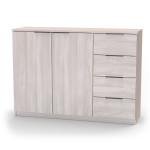 Nábytek Mikulík Komoda VARIO 5 - černé úchytky ROZMĚR: (š/v/hl.) 100 x 86,5 x 40,5 cm