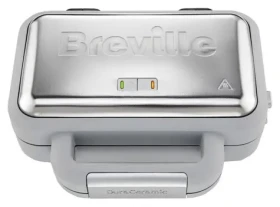 Breville VST072X stříbrná / Vaflovač / 850 W / 2 vafle / nepřilnavý keramický povrch (VST072X)