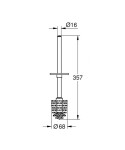 GROHE - Selection Cube Náhradní kartáč, chrom 40868000