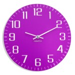 DumDekorace Moderní nástěnné hodiny fialové