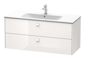 DURAVIT - Brioso Umyvadlová skříňka 55x122x48 cm, 2 zásuvky, lesklá bílá BR410402222