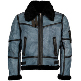 Pánská Kožená Zimní Bunda Bomber Aziel Pravý Kožíšek Brixton Velikost: 5XL