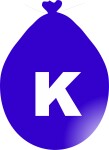 Balónek písmeno K modré balonky.cz Balónek písmeno K modré balonky.cz