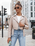 Dámská kožená bunda BADEN beige FashionStreet TY4336 XL