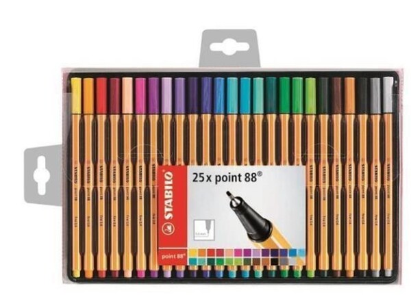 Popisovač STABILO point liner 88 sada 25 ks v pouzdru