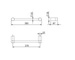 KLUDI - Vela R Držák ručníku, délka 30 cm, matná černá 5896239