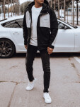 Pánská přechodná bunda TX4916 černo-šedá - FashionStreet 3XL
